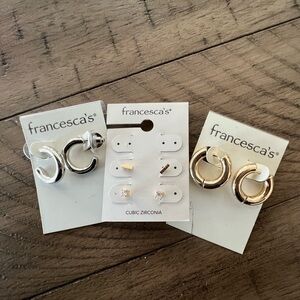 Francesca Earrings Gold and Silver Nickel Free
